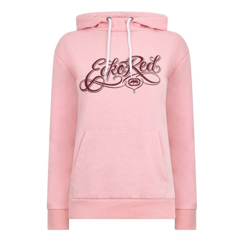 Ecko Womens/Ladies Scarlett Lettering Regular Hoodie / Powder Pink